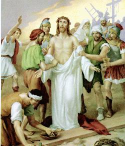 Stations of the cross - Way of the cross - Jesus is stripped of his garments