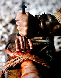 holy pierced hands of jesus